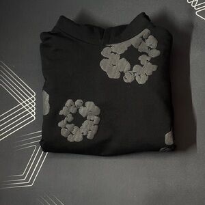 Black Denim Tear Hoodie